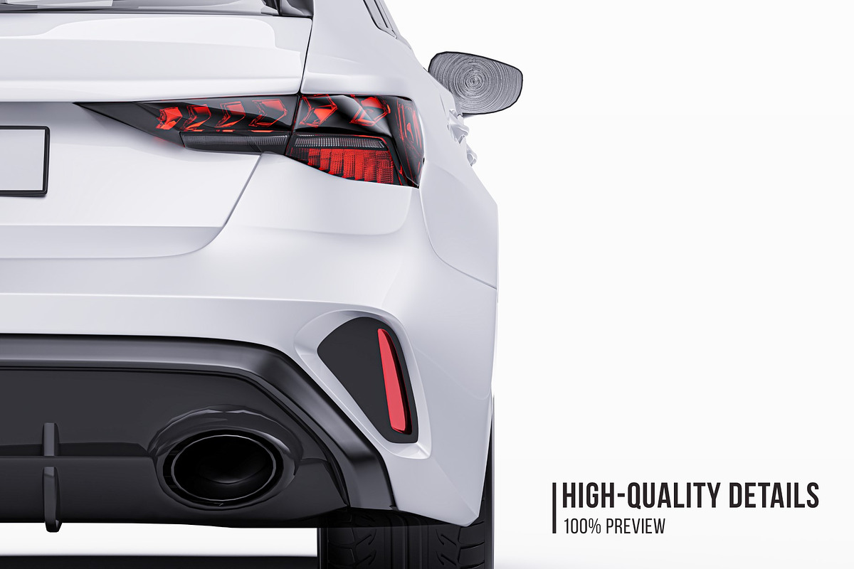 2026 Sport Performance Hatchback Set, an Advertising Mockup by Halal Graphic Studio (Photo 3 of 12)