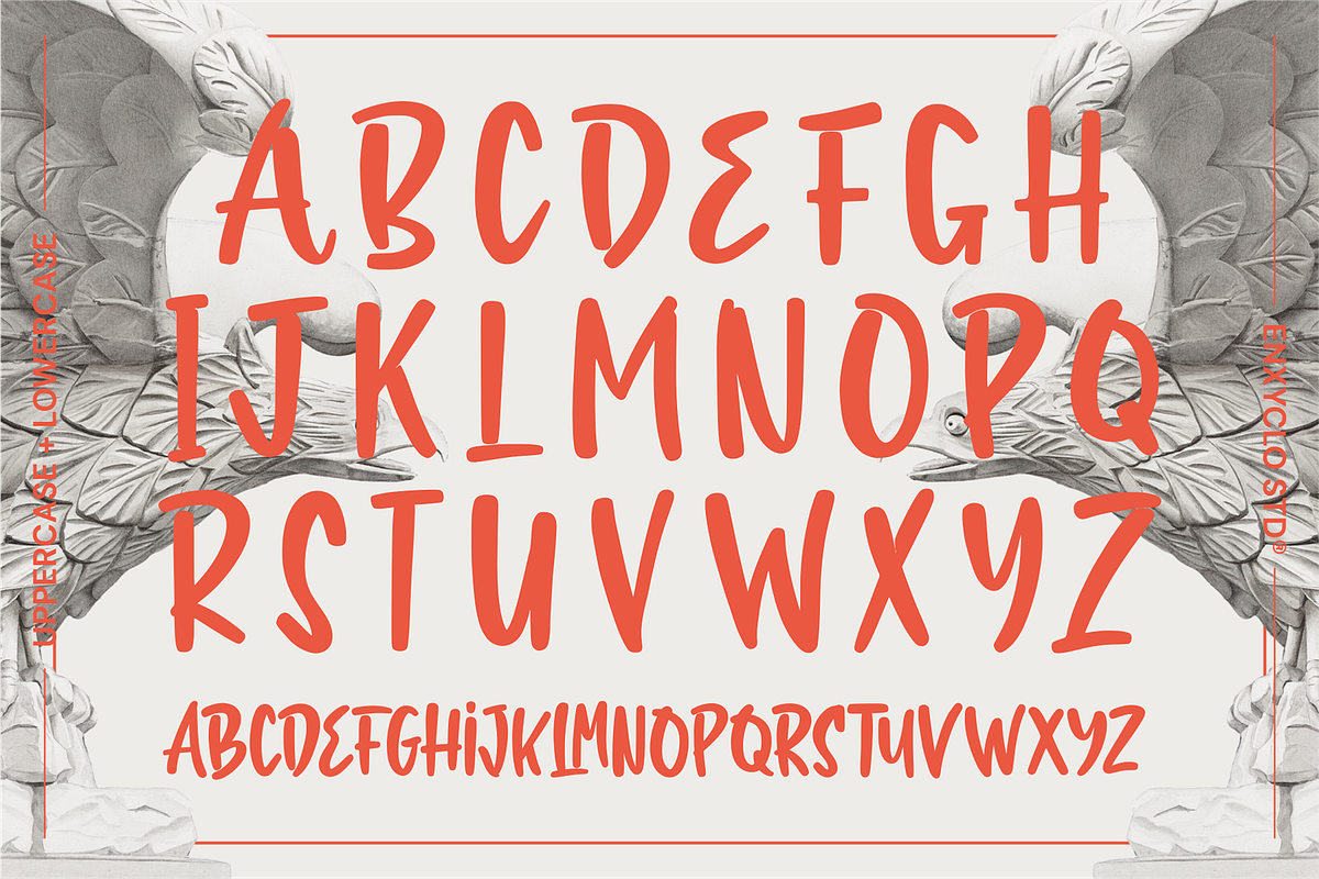 Overglows - Bold Brush Font, a Handwritten Font by Enxyclo Studio (Photo 11 of 14)