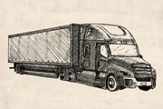 American Trucks Drawings Pack, an Illustration by Doggy Days (Thumbnail 7 of 7)