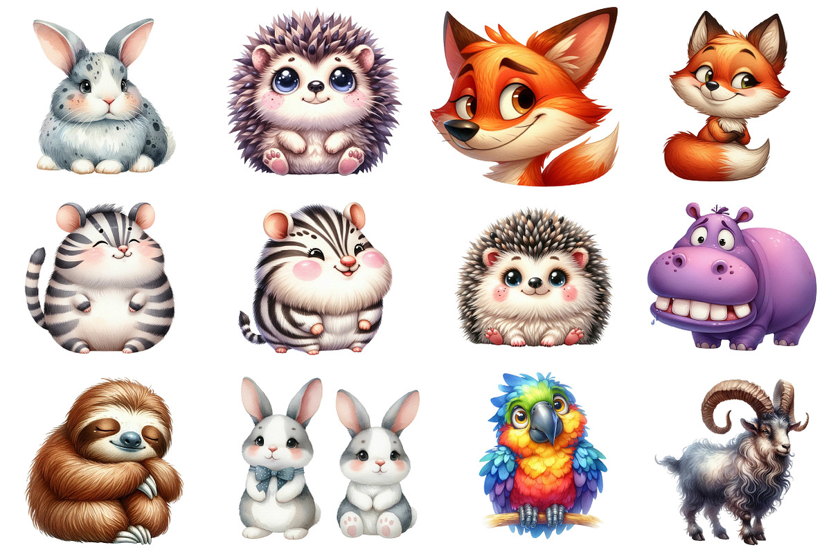 Quirky Funny Animals Sublimation, an Illustration by CreationArt (Photo 4 of 4)