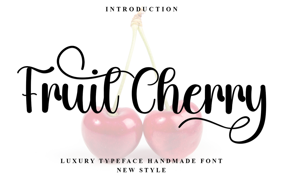 Fruit Cherry, a Handwritten Font by FreshTypeINK (Photo 1 of 8)