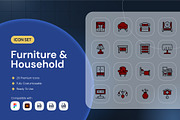 Furniture & Household Item Icon, a Duotone Icon by Nathaya Studio (Thumbnail 1 of 2)