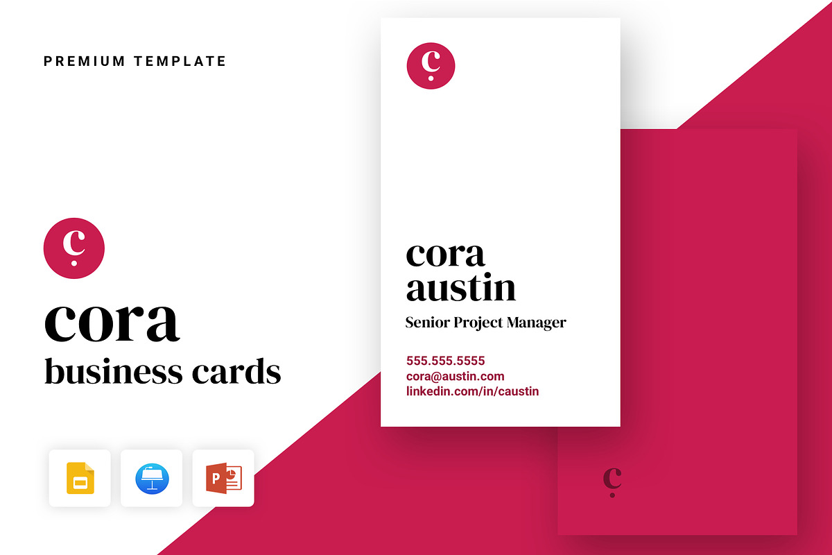 Cora - Business Cards, a Business Card Template by Sleeper Labs (Photo 1 of 6)