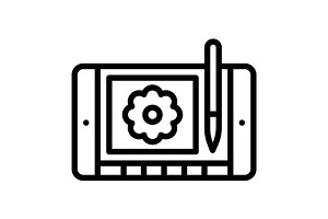 Design creative black icon, an Outline Icon by Creative priyanka