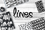 Just Lines. 30 Seamless Patterns, a Pattern Graphic by CARROTDESIGN (Thumbnail 1 of 6)