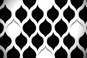 Black and white abstract geometric pattern with layered teardrop, an Abstract Photo by José Manuel Gelpi