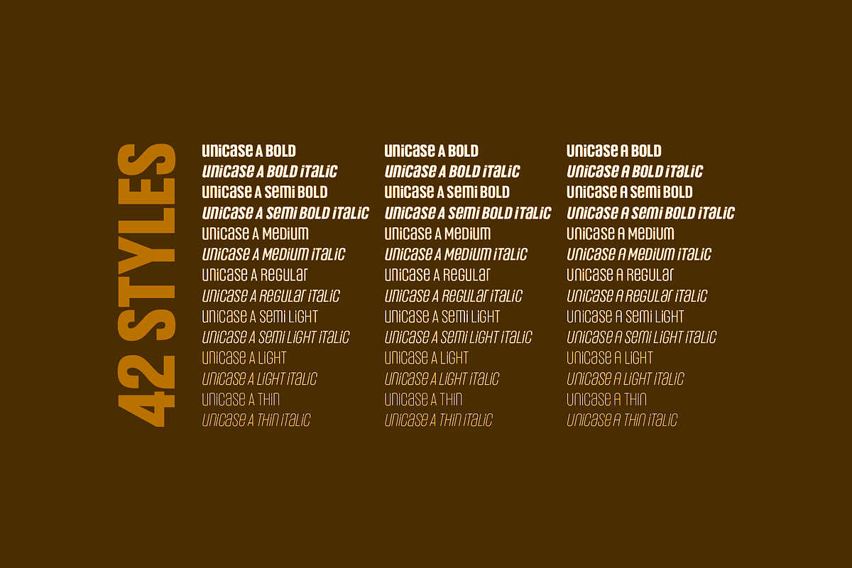 Headlines Unicase Font Family, a Sans Serif Font by TypeThis!Studio (Photo 9 of 26)