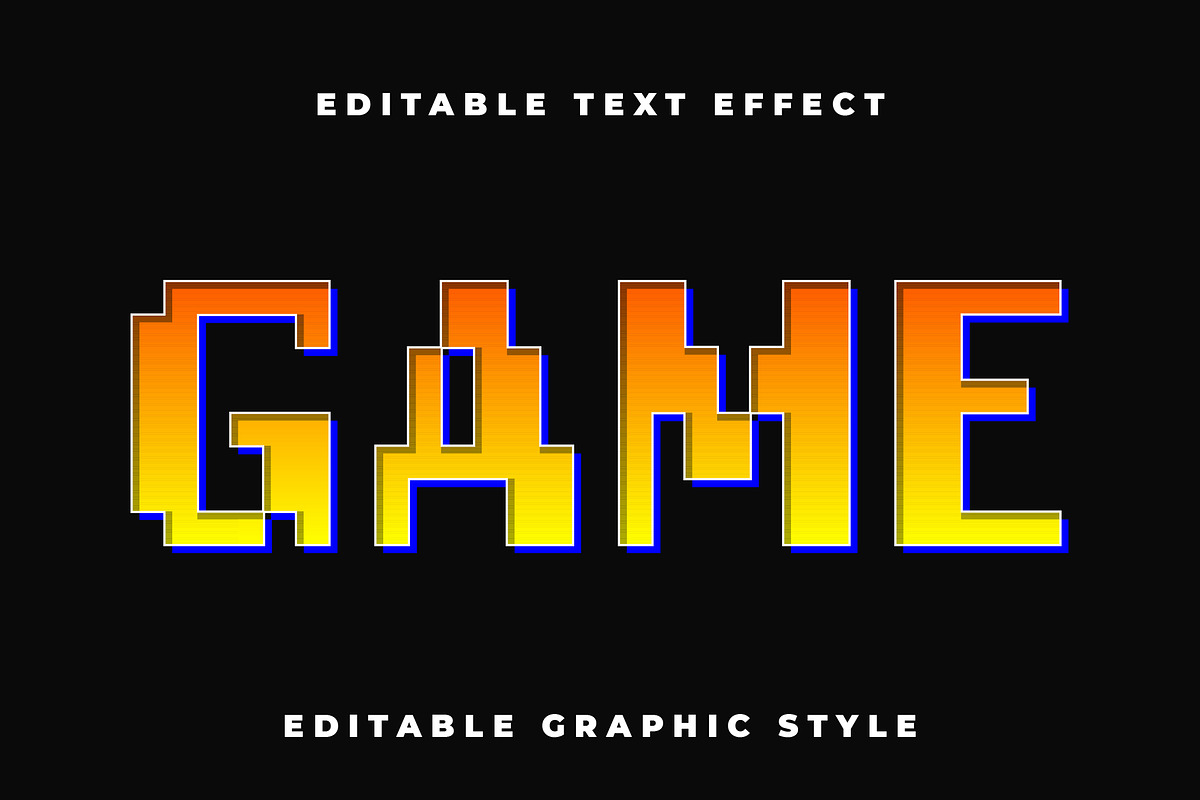 Pixel Gradient Text Effect preview 3