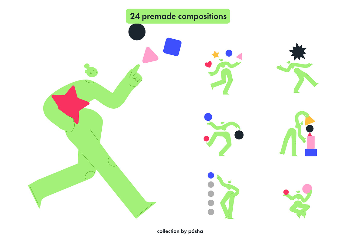Femme Abstract: geometric charachter, a Person Illustration by Pásha (Photo 3 of 7)