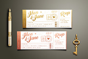 Elegant Wedding Invitation Ticket, an Invitation Template by Vynetta (Thumbnail 1 of 7)