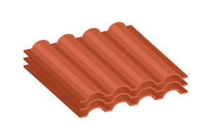 Curved terracotta roofing, an Illustration by Things for designers