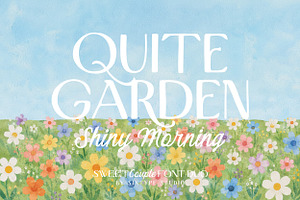 Quiet Garden Font Duo Retro Whimsy, a Script Font by Sixtype