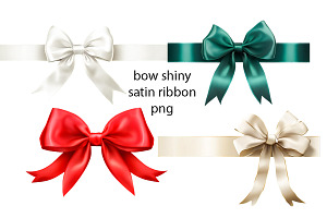 Bows Shiny Satin Ribbon Png, an Object Graphic by VetalStock