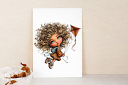 Whimsical Summer Girls Clipart, an Illustration by Libby Wishes (Thumbnail 4 of 6)