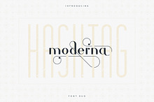 Hashtag Moderna - duo font + Extra
