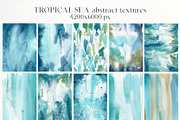 Watercolor ocean animals background, an Animal Illustration by Yuliya Derbisheva (Thumbnail 10 of 13)