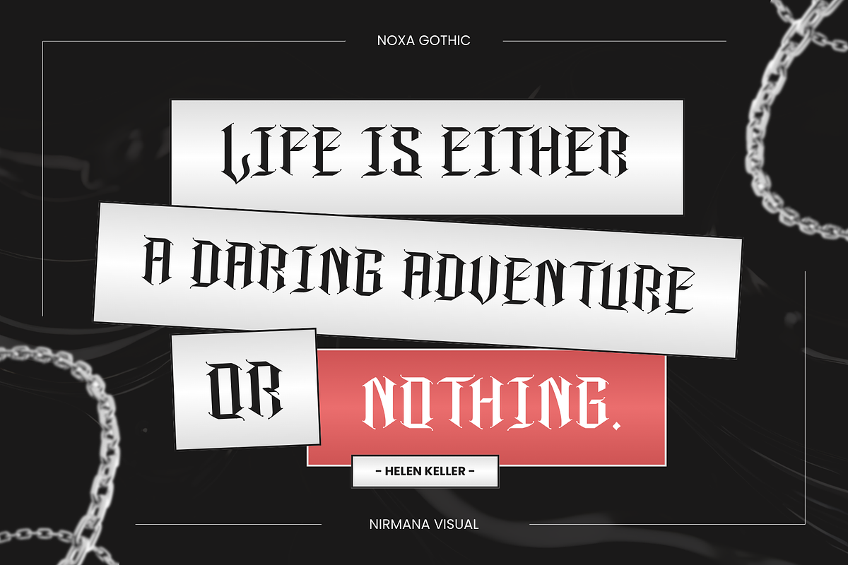 Noxa Gothic - Branding Logo Font, a Blackletter Font by Nirmana Visual (Photo 6 of 10)
