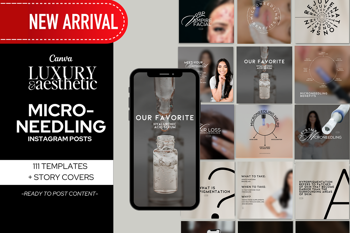 Skincare Instagram Templates Canva, a Social Media Template by Design Driven Media (Photo 3 of 7)