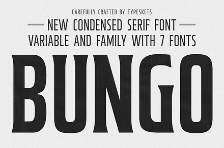 Bungo - Variable Condensed Font, a Font by Typeskets