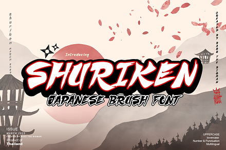 Shuriken, a Handwritten Font by BBtypeStudios