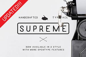 Supreme Handcrafted Typeface