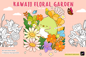 Procreate Kawaii Garden Brushes