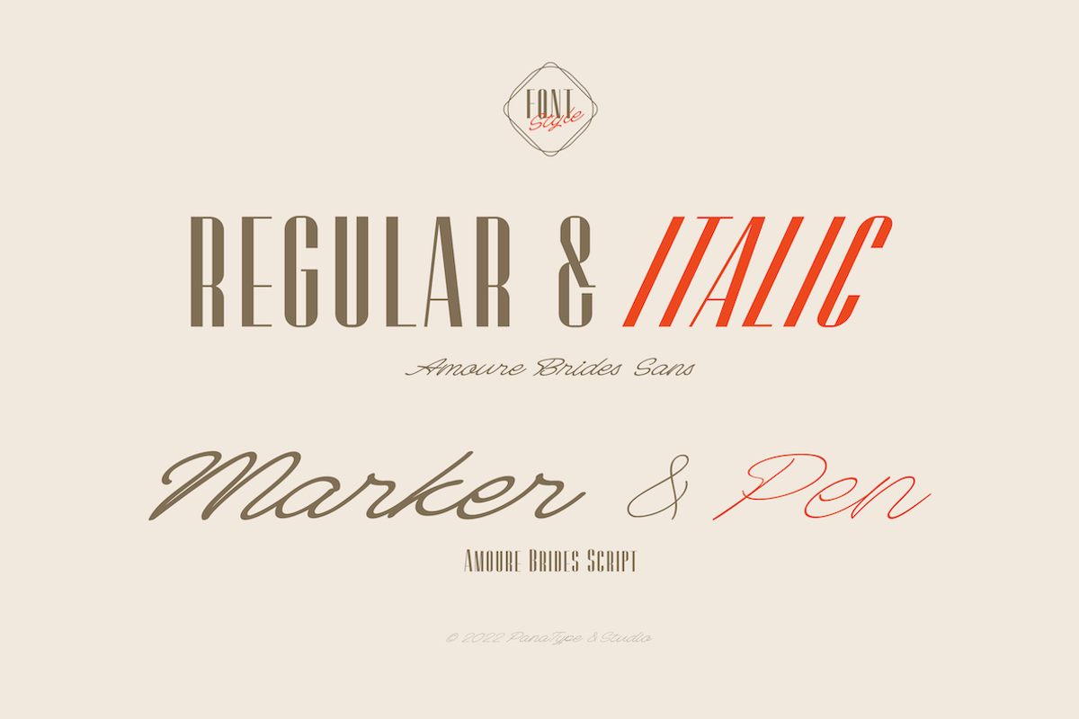 Amoure Brides Couple Font, a Sans Serif Font by Panatype™ Studio (Photo 3 of 9)