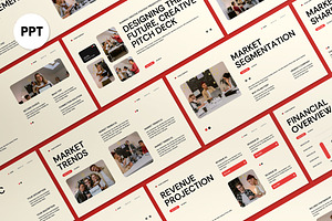 Beige Red Investor Pitch Deck PPT, a Presentation Template by graphicook