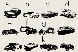 Cars Dingbats Font