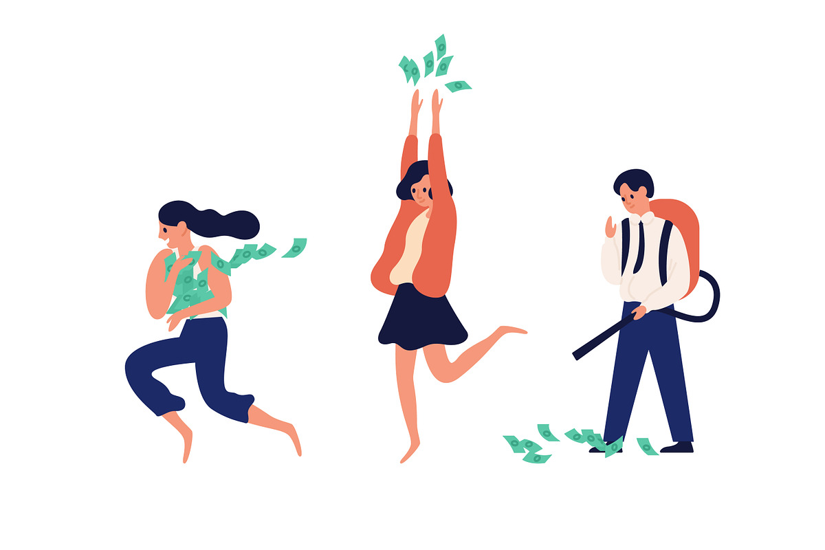 Rich people with money set, a Finance Illustration by Good Studio (Photo 5 of 5)
