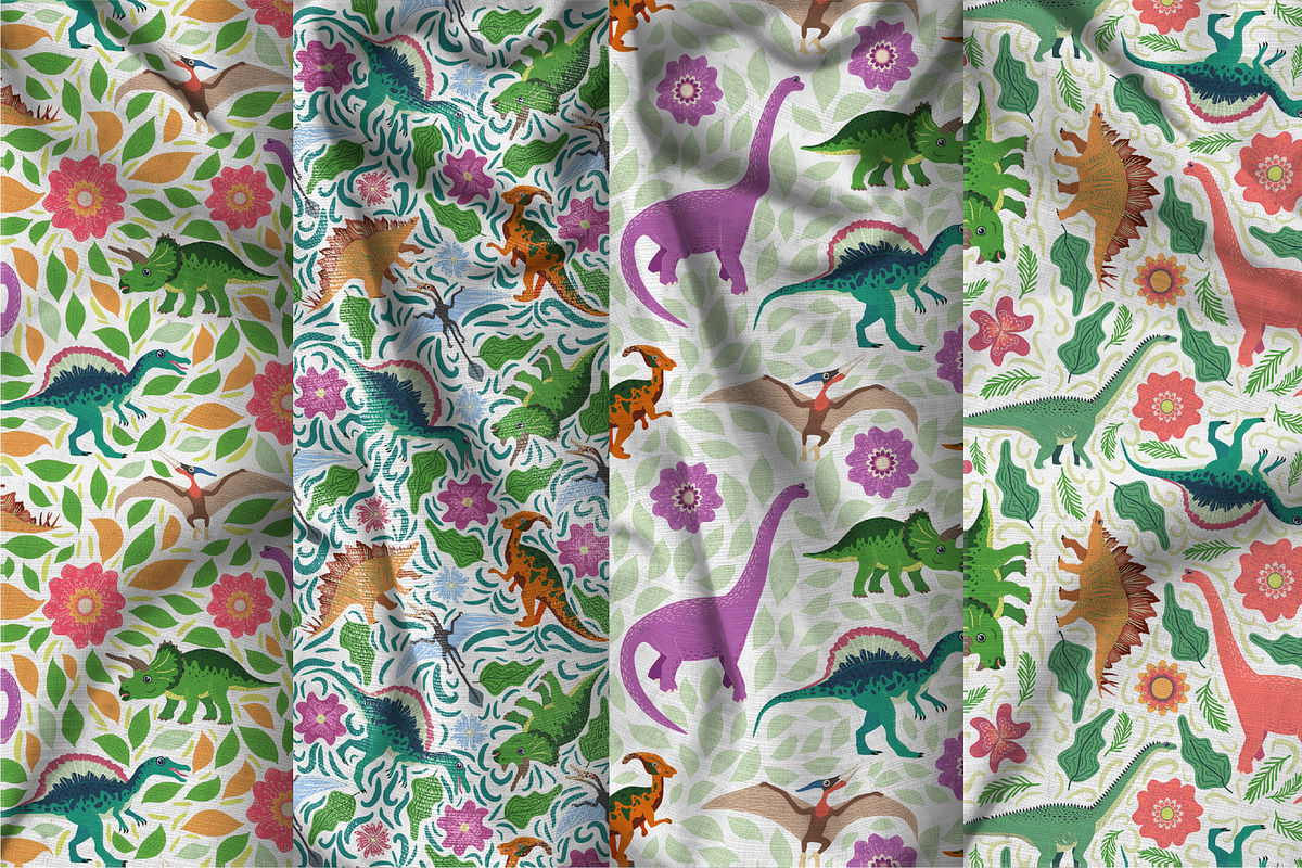 Era of Dinosaurs Patterns, a Pattern Graphic by Michiru13 (Photo 2 of 17)