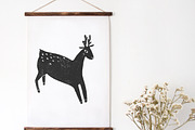 Cute animals / part 2 / Linocut, an Animal Illustration by Mii Lab (Thumbnail 7 of 10)