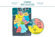 Germany Maps Collection, an Education Illustration by Illustrationsforteachers (Thumbnail 3 of 5)