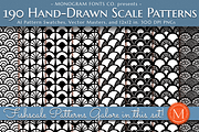 190 Handdrawn Scale Patterns, a Pattern Graphic by Monogram Fonts Co. (Thumbnail 1 of 16)