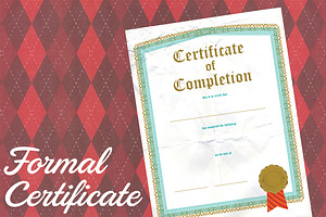 Formal Certificate Of Completion