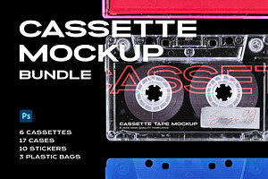 Cassette Tape Mockup Bundle Plastic