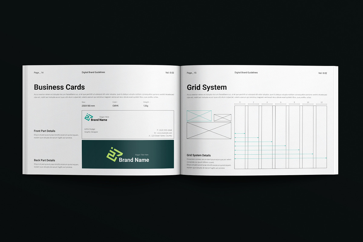Digital Brand Guidelines Landscape, a Brochure Template by E-Type (Photo 6 of 7)