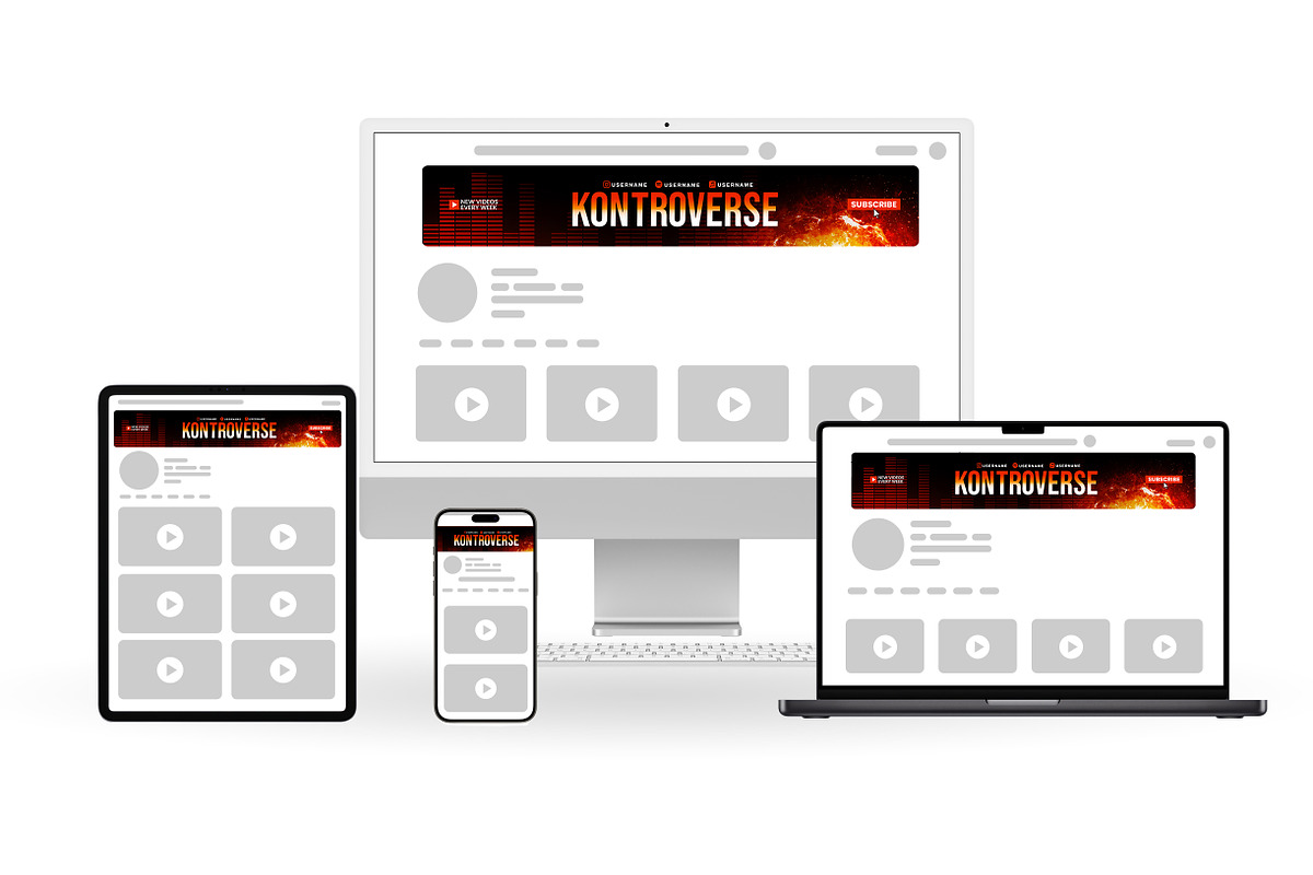 Music Artist YouTube Banner Template, a Social Media Template by Vaughn Studios (Photo 3 of 5)