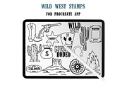 Wild West Procreate Brushes Stamps, a Brush Add-On by Brush Lab (Thumbnail 7 of 9)