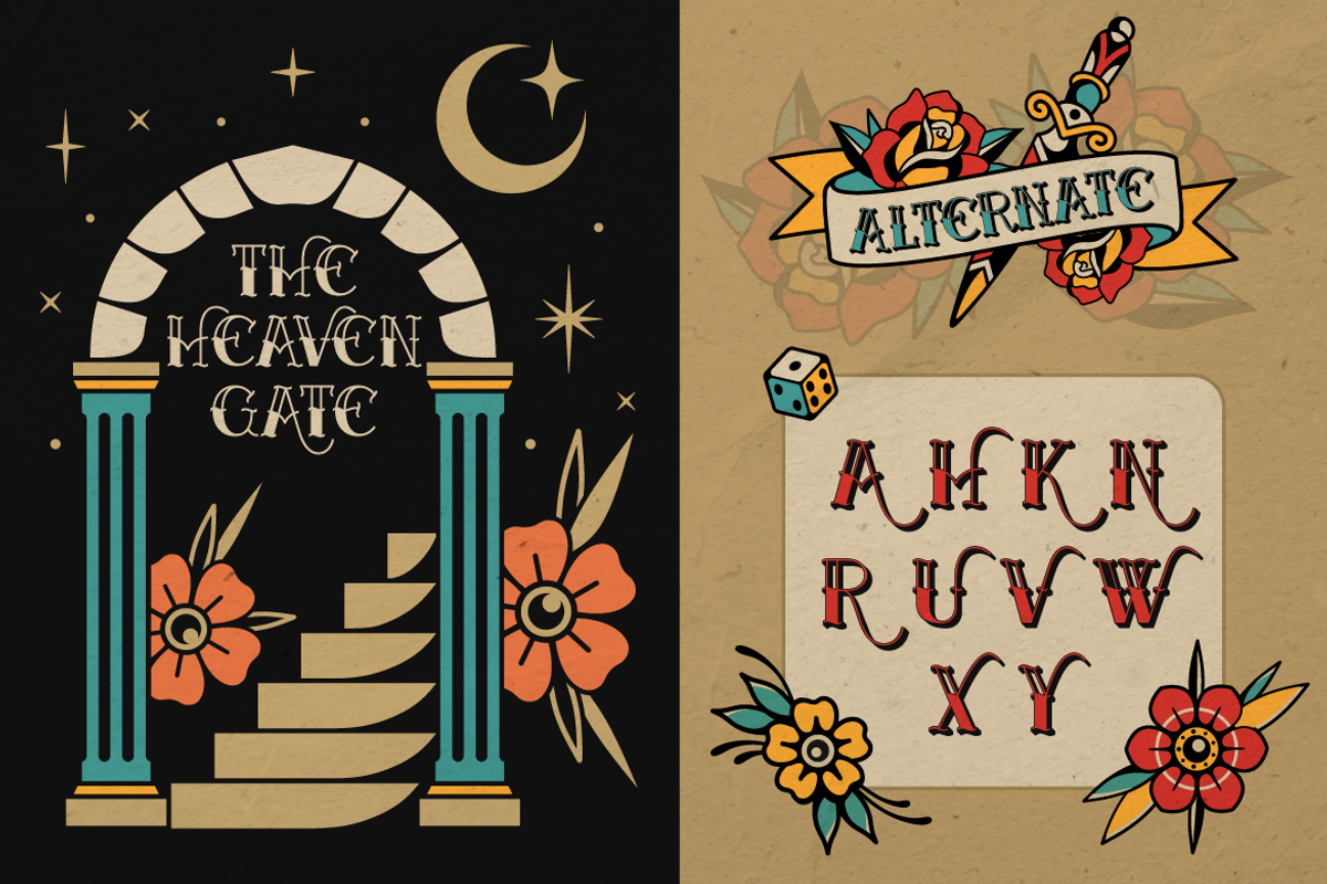Oldbones, a Serif Font by Burntilldead (Photo 6 of 11)