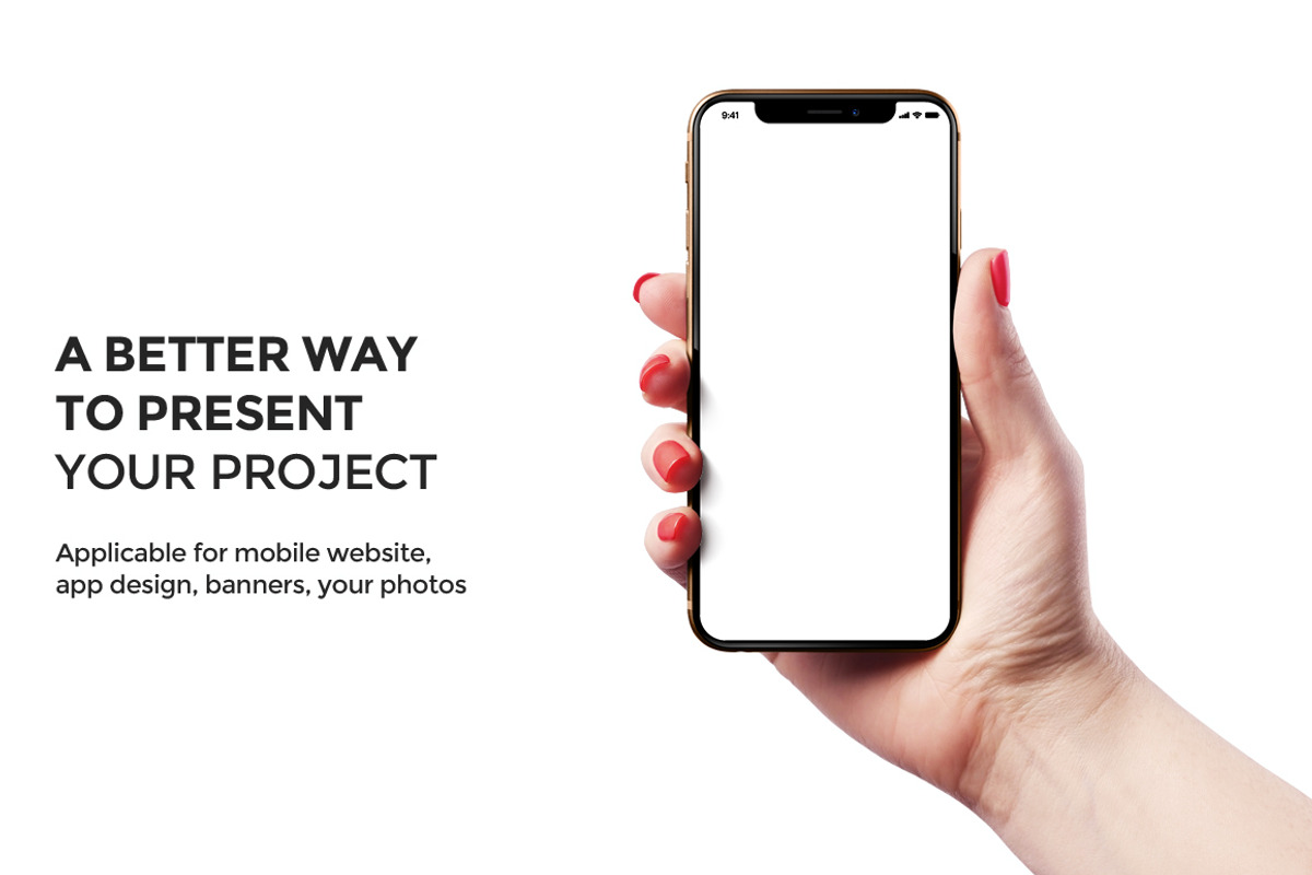 iPhone XS Mockup, an iPhone Mockup by Mockup Store (Photo 2 of 3)