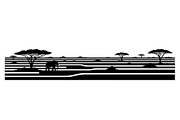 Abstract Savanna Scenery Silhouette, a Graphic by Artivon (Thumbnail 13 of 13)
