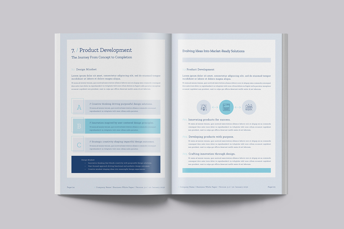 Business White Paper Report Template, a Brochure Template by Designsoul14 (Photo 11 of 15)