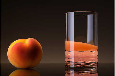 Refreshing Peach juice glass, a Food & Drink Photo by Ylivdesign