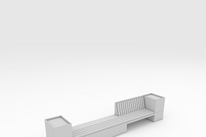 3D Model Bench Park 7