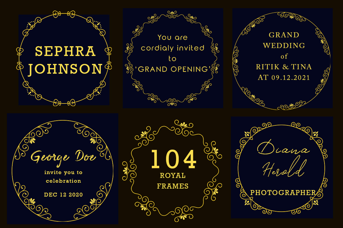 104 Vintage Royal Frames + BONUS, a Decorative Illustration by Design Unique (Photo 2 of 10)