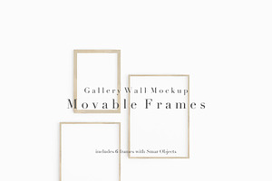 Clean & Simple Movable Frames Mockup