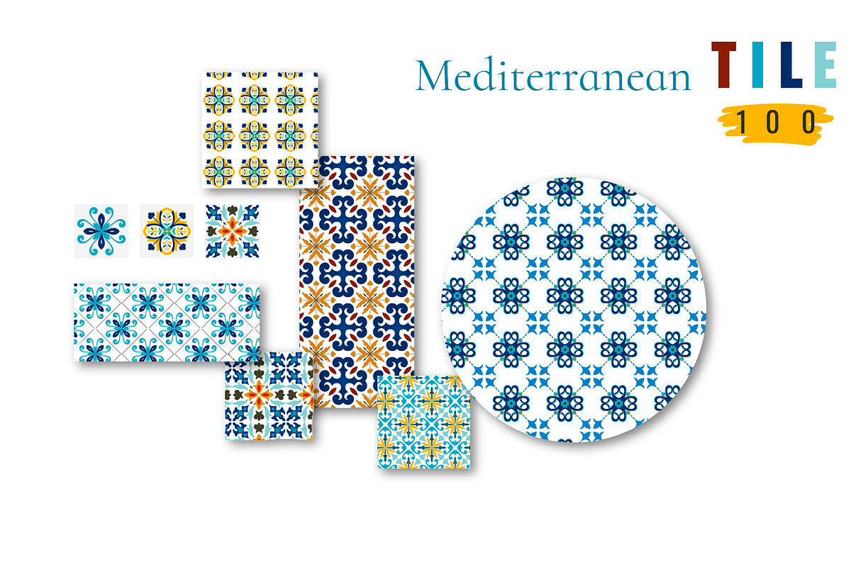 Mediterranean TILE Bundle 100+, a Pattern Graphic by DeMih (Photo 7 of 7)