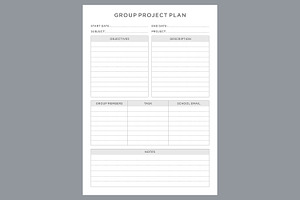 Group Project Plan Study Planning