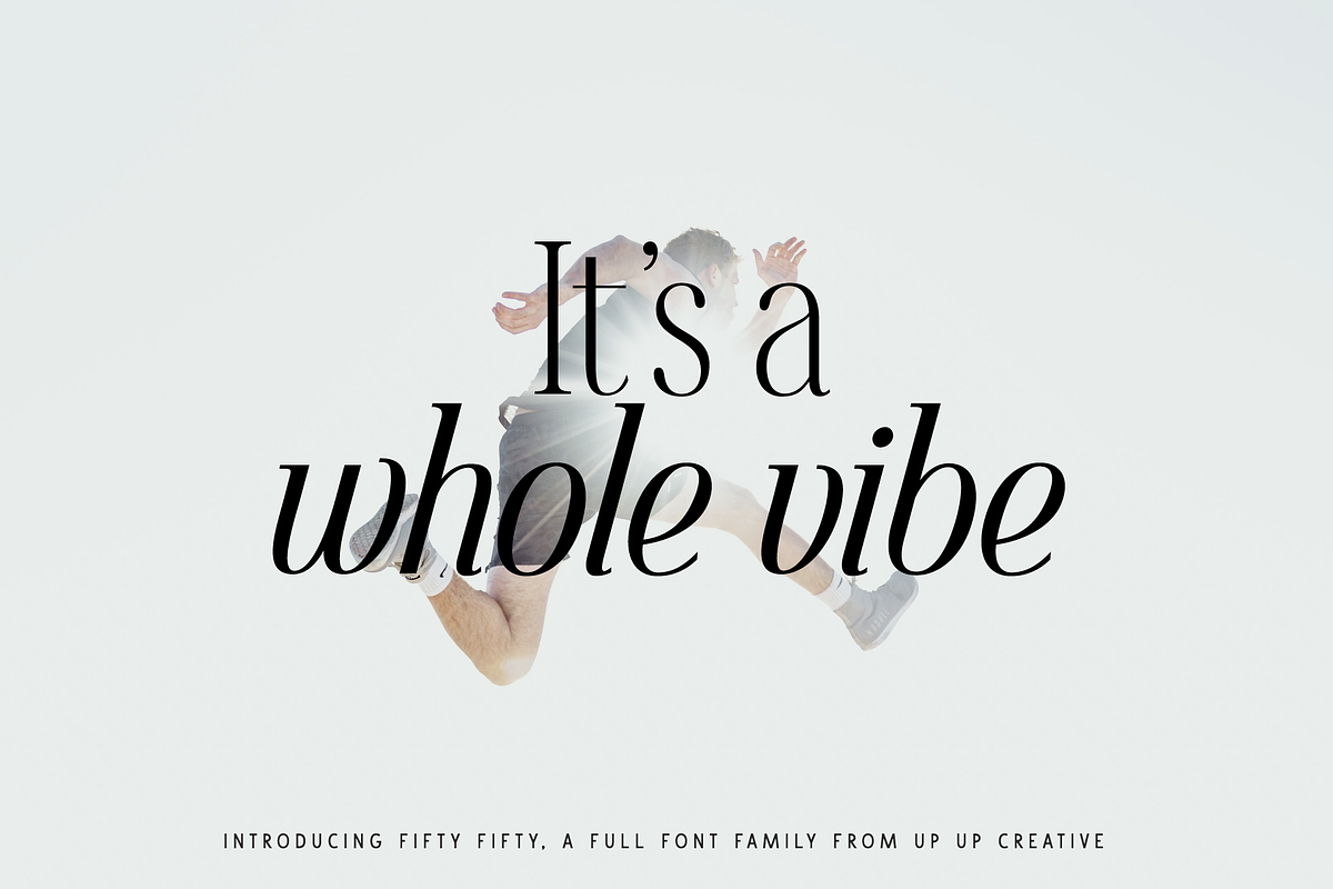 Fifty Fifty Complete Family, a Serif Font by Up Up Creative (Photo 11 of 15)